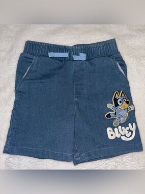 Lucy Navy Blue Kids Shorts with Bluey Character Patch